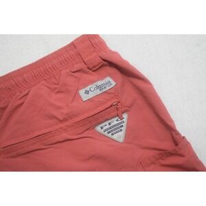 Columbia PFG Swim Trunks Salmon Omni-Shade Nylon Netted Fishing Mens Large x 6"